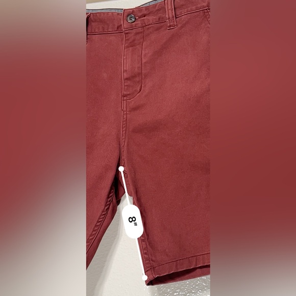 Charles and a Half Mens Shorts 8” Inseam Size 33 Burgundy Excellent Shape! - Picture 11 of 17